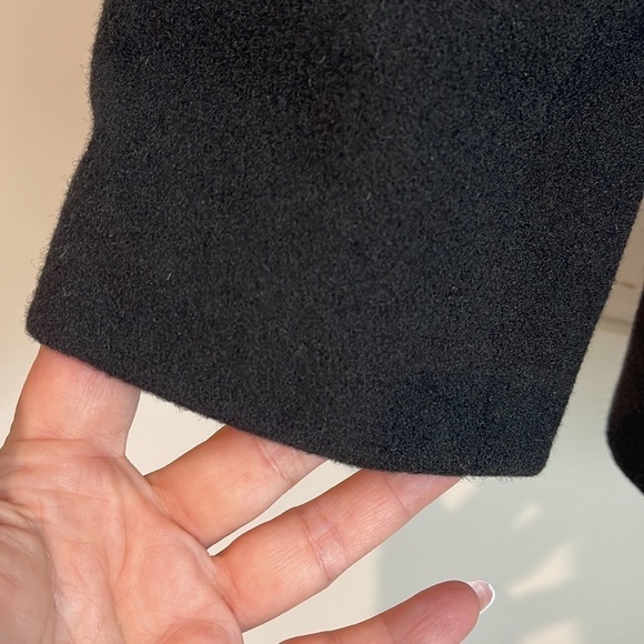 J. CREW 100% WOOL DOUBLE BREASTED PEA COAT BLACK SIZE MEDIUM - Picture 5 of 9